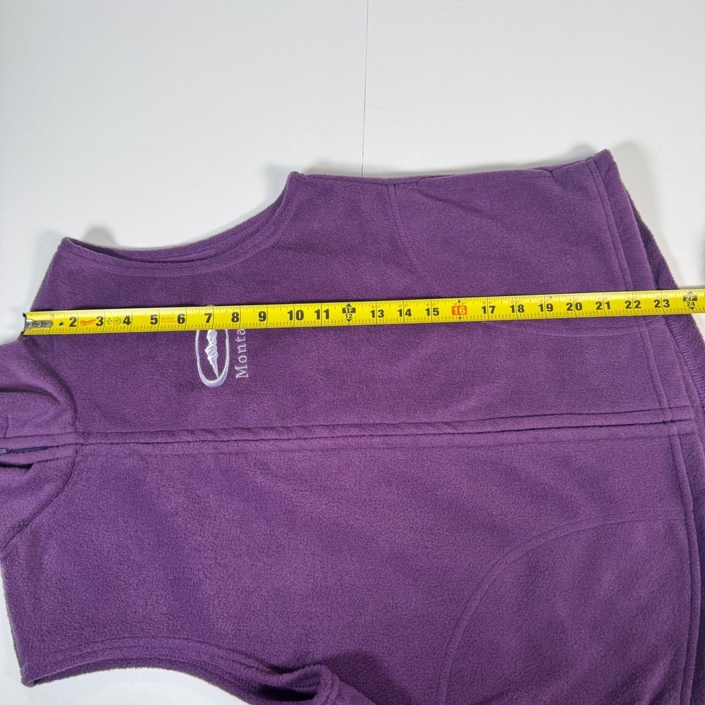Tipsy Fleece Vest Mens XL Purple Montana Mountain Full Zip Made in USA - Picture 9 of 9